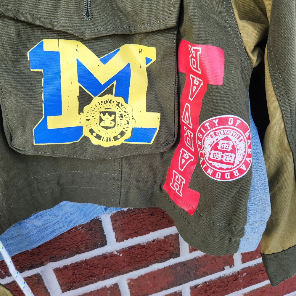 Daisy Womens Patchwork Cropped Jean Jacket - image 5